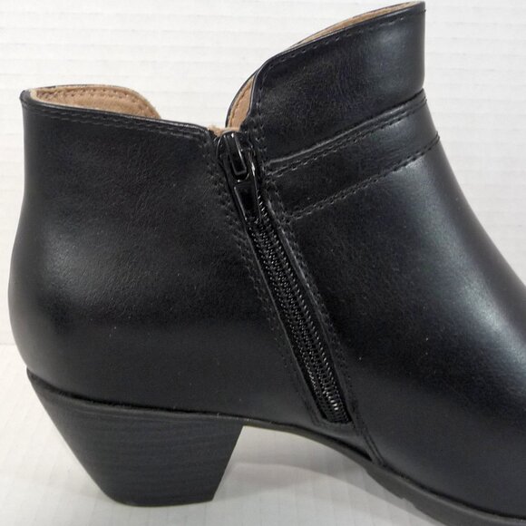 Black Comfort Ankle Boots Size 8 WIDE - Picture 6 of 14